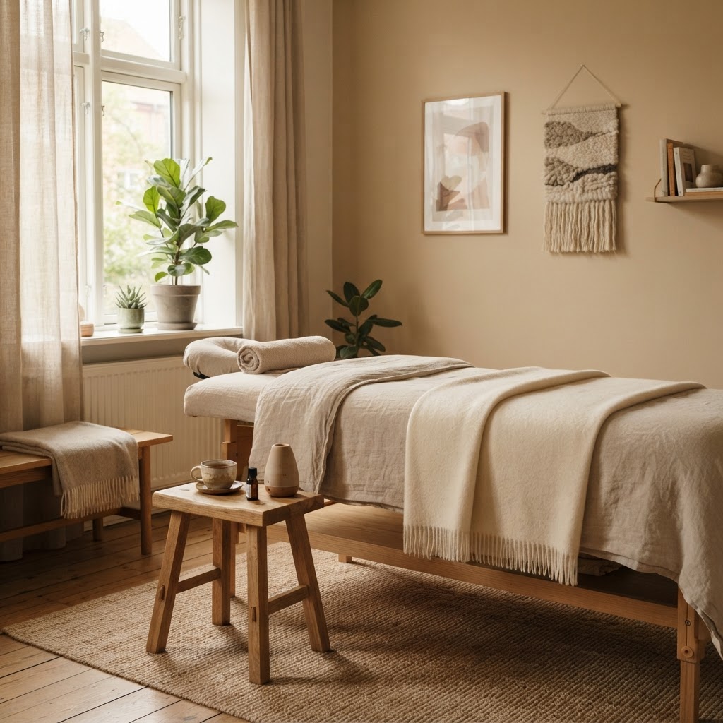 Lyst og roligt behandlingsrum klar til en ny klinik